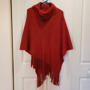 C'Mode Cable Knit Poncho